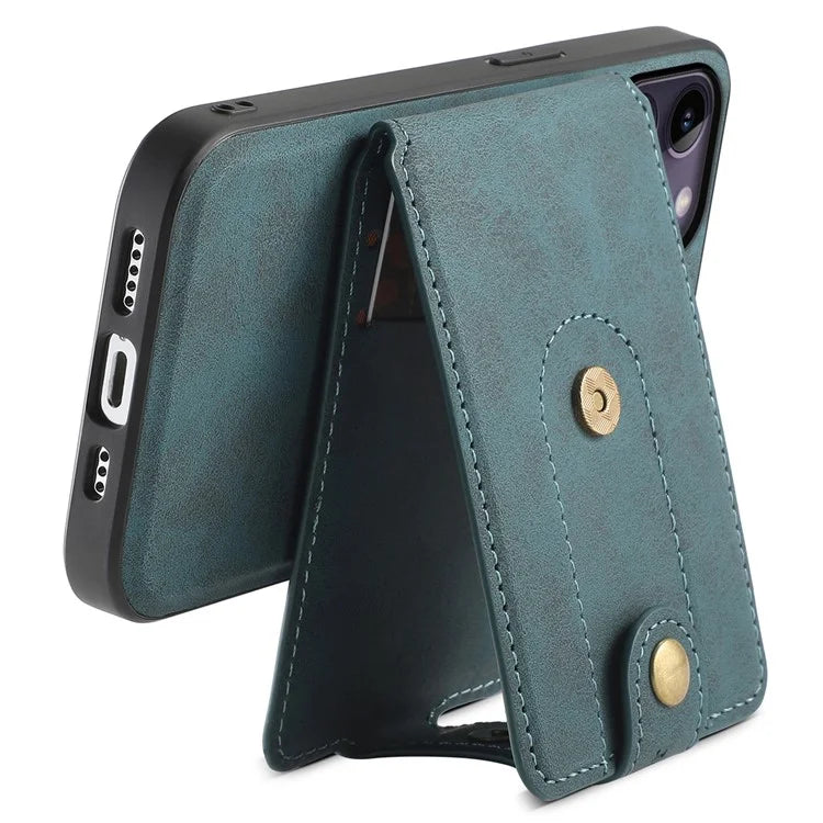 DENIOR D14 For iPhone 14 Pro Max Magnetic Case Card Bag Detachable Leather Phone Back Cover