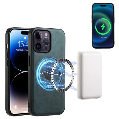DENIOR D14 For iPhone 14 Pro Max Magnetic Case Card Bag Detachable Leather Phone Back Cover