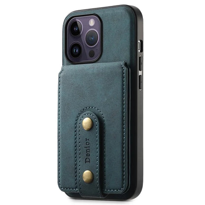 DENIOR D14 For iPhone 14 Pro Max Magnetic Case Card Bag Detachable Leather Phone Back Cover
