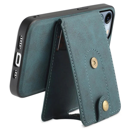 DENIOR D14 For iPhone 13 Pro Case Compatible with MagSafe Leather Kickstand Card Slots Back Cover