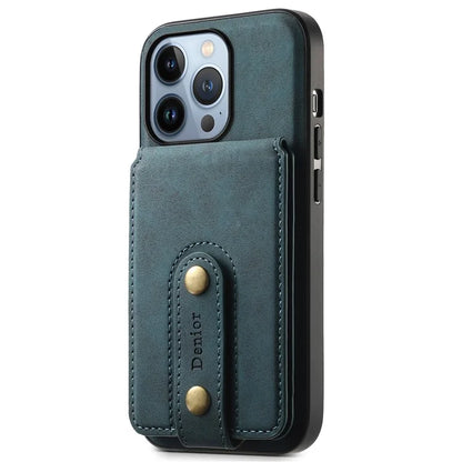 DENIOR D14 For iPhone 13 Pro Case Compatible with MagSafe Leather Kickstand Card Slots Back Cover