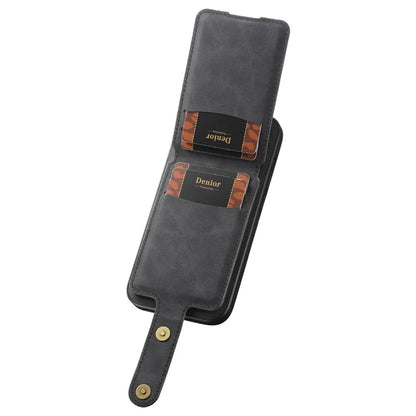 DENIOR D14 For iPhone 13 Pro Case Compatible with MagSafe Leather Kickstand Card Slots Back Cover