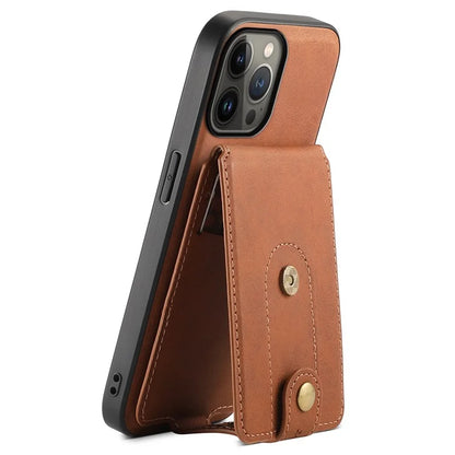 DENIOR D14 For iPhone 13 Pro Max Magnetic Case 2 in 1 Detachable Leather+PC+TPU Phone Cover