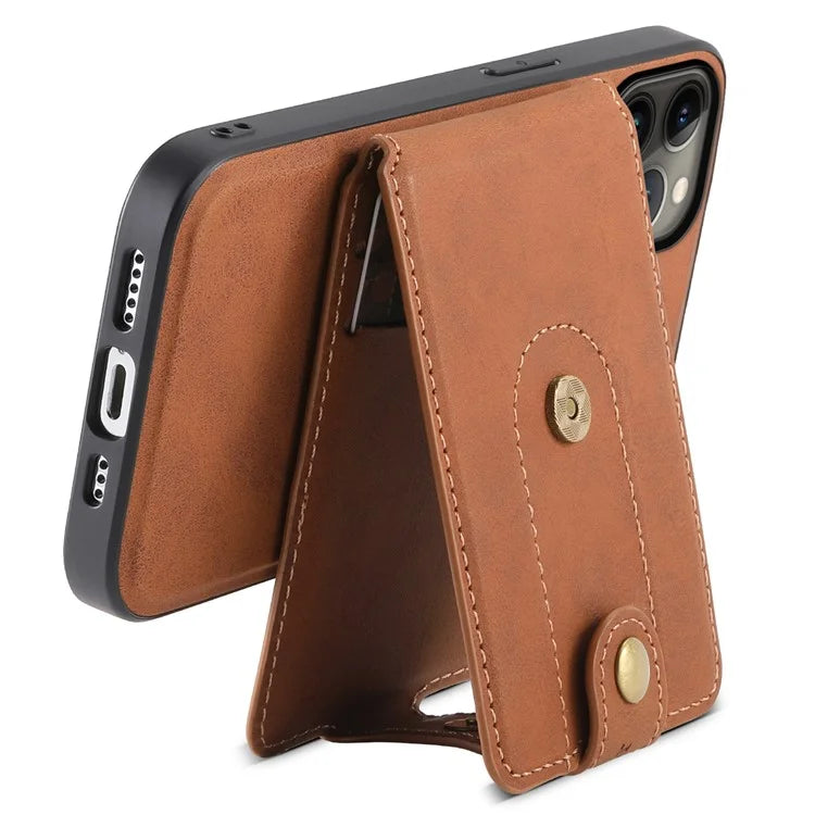 DENIOR D14 For iPhone 13 Pro Max Magnetic Case 2 in 1 Detachable Leather+PC+TPU Phone Cover