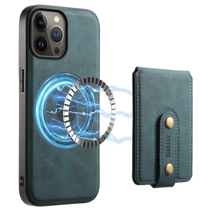 DENIOR D14 For iPhone 13 Pro Max Magnetic Case 2 in 1 Detachable Leather+PC+TPU Phone Cover