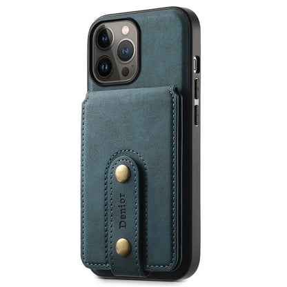 DENIOR D14 For iPhone 13 Pro Max Magnetic Case 2 in 1 Detachable Leather+PC+TPU Phone Cover
