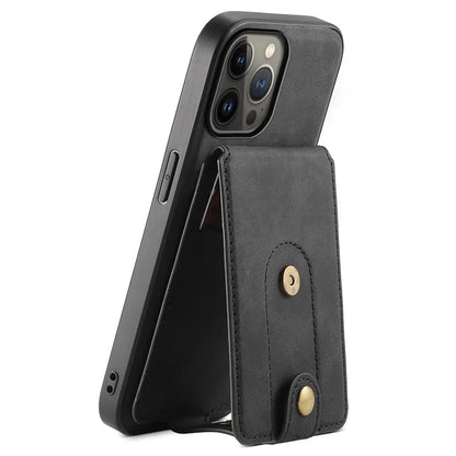 DENIOR D14 For iPhone 13 Pro Max Magnetic Case 2 in 1 Detachable Leather+PC+TPU Phone Cover