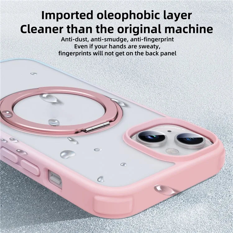 For iPhone 13 / 14 Magnetic Case Ring Kickstand PC+TPU Phone Cover