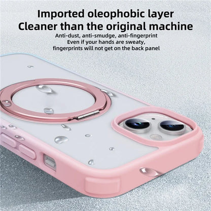 For iPhone 13 / 14 Magnetic Case Ring Kickstand PC+TPU Phone Cover