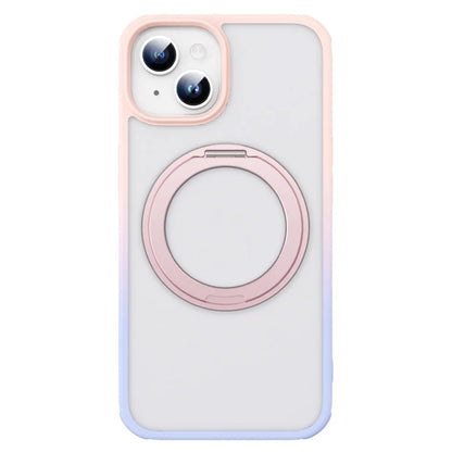 For iPhone 13 / 14 Magnetic Case Ring Kickstand PC+TPU Phone Cover