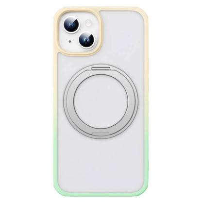 For iPhone 13 / 14 Magnetic Case Ring Kickstand PC+TPU Phone Cover