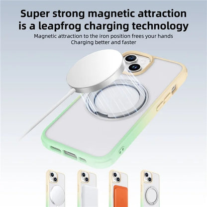 For iPhone 13 / 14 Magnetic Case Ring Kickstand PC+TPU Phone Cover
