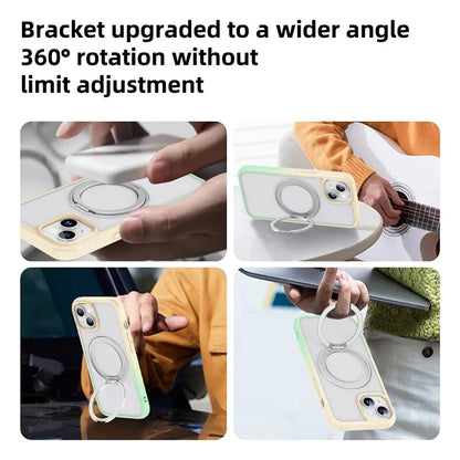 For iPhone 13 / 14 Magnetic Case Ring Kickstand PC+TPU Phone Cover