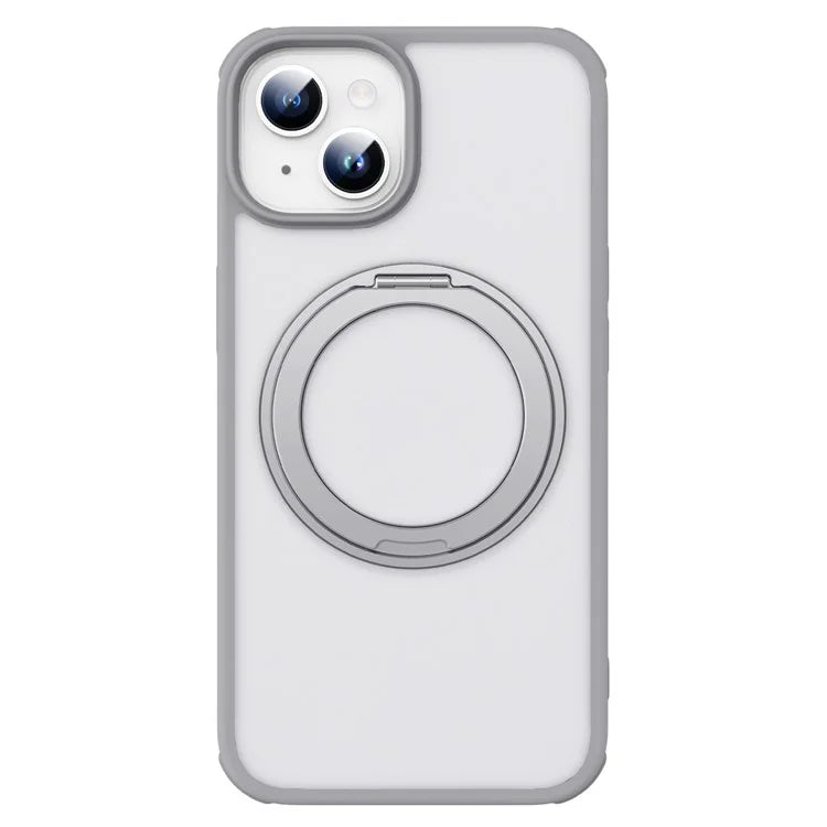 For iPhone 13 / 14 Magnetic Case Ring Kickstand PC+TPU Phone Cover