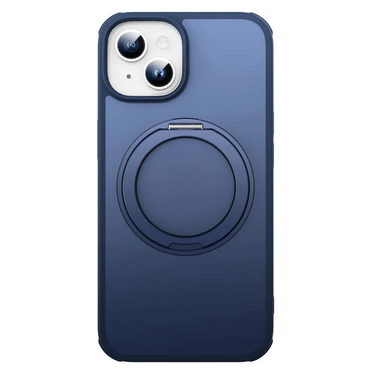 For iPhone 13 / 14 Magnetic Case Ring Kickstand PC+TPU Phone Cover