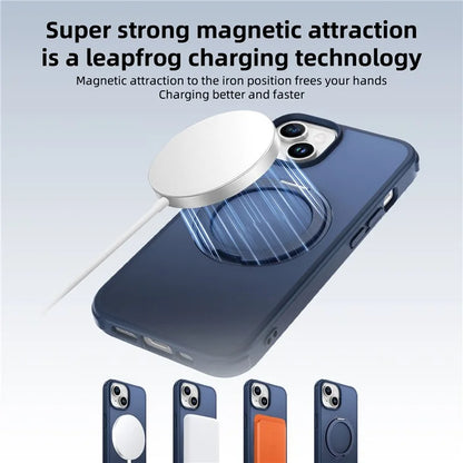 For iPhone 13 / 14 Magnetic Case Ring Kickstand PC+TPU Phone Cover