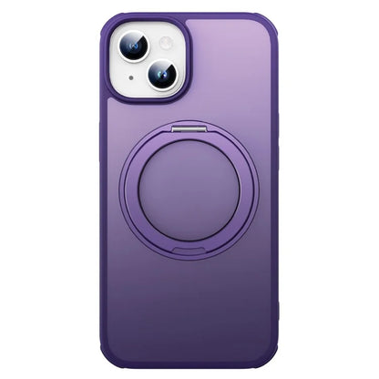 For iPhone 13 / 14 Magnetic Case Ring Kickstand PC+TPU Phone Cover