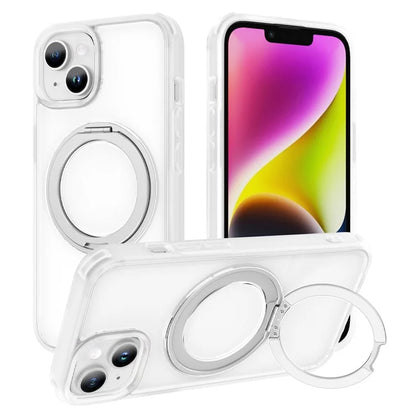 For iPhone 13 / 14 Magnetic Case Ring Kickstand PC+TPU Phone Cover