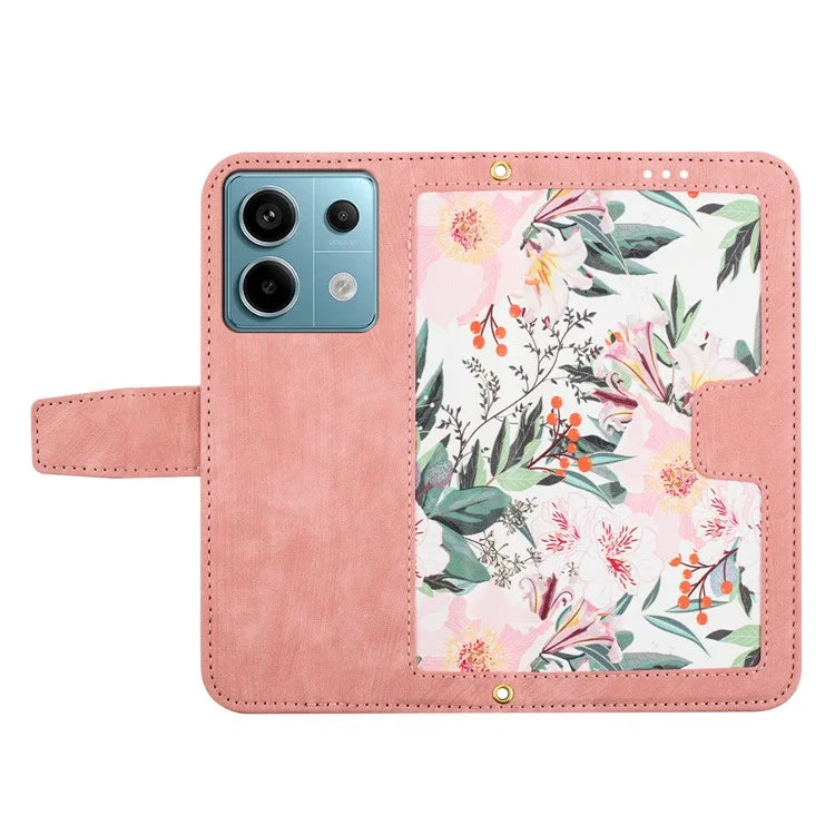 For Xiaomi Redmi Note 13 Pro 5G / Poco X6 5G Case Anti-Scratch PU Leather Phone Shell with Card Holder