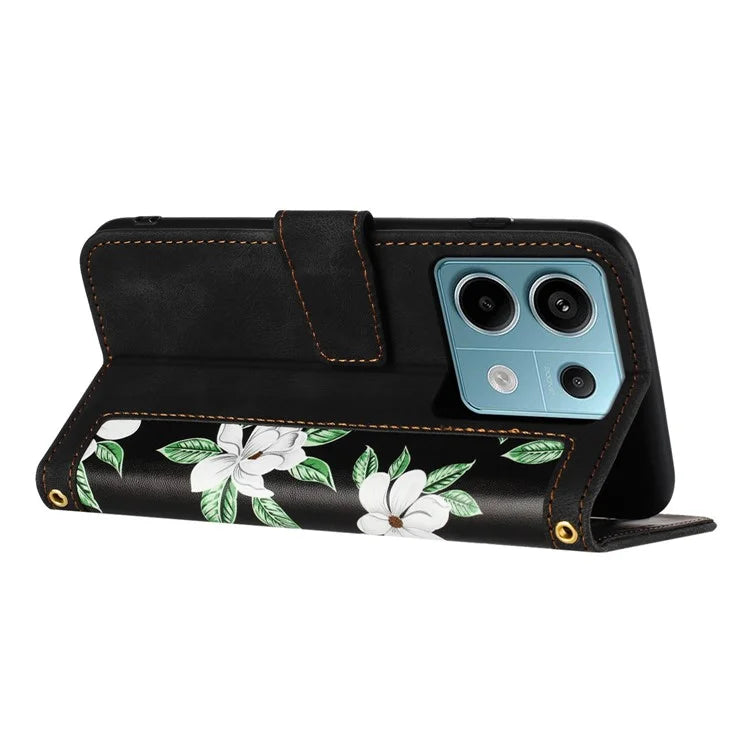 For Xiaomi Redmi Note 13 Pro 5G / Poco X6 5G Case Anti-Scratch PU Leather Phone Shell with Card Holder