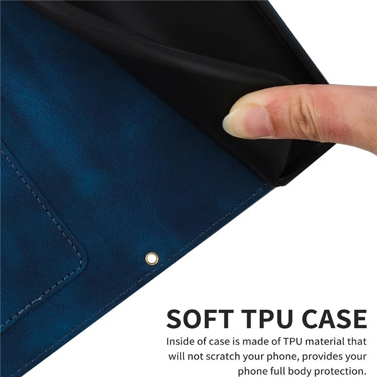 For Xiaomi Redmi Note 13 Pro 5G / Poco X6 5G Case Anti-Scratch PU Leather Phone Shell with Card Holder