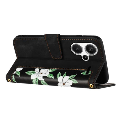 For Xiaomi Redmi Note 13 Pro+ 5G Case PU Leather Flower Pattern Wallet Style Flip Phone Cover