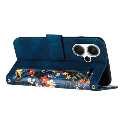 For Xiaomi Redmi Note 13 Pro+ 5G Case PU Leather Flower Pattern Wallet Style Flip Phone Cover