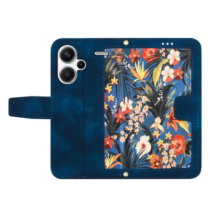 For Xiaomi Redmi Note 13 Pro+ 5G Case PU Leather Flower Pattern Wallet Style Flip Phone Cover