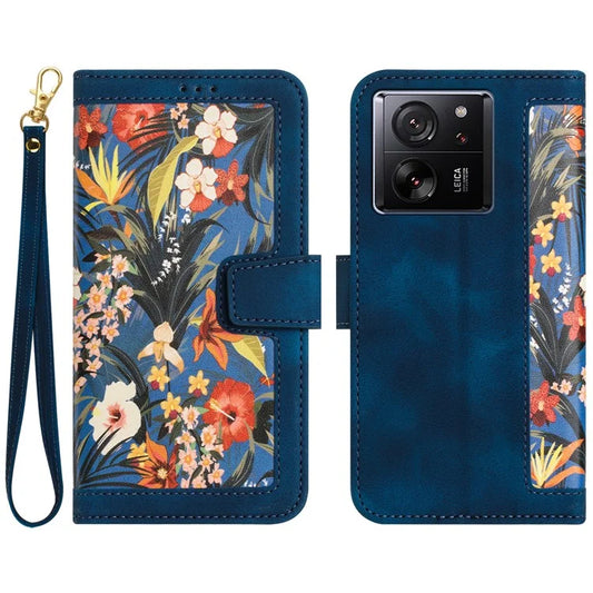 For Xiaomi 13T / 13T Pro Case with Card Slots Pattern Printed Phone Leather Cover
