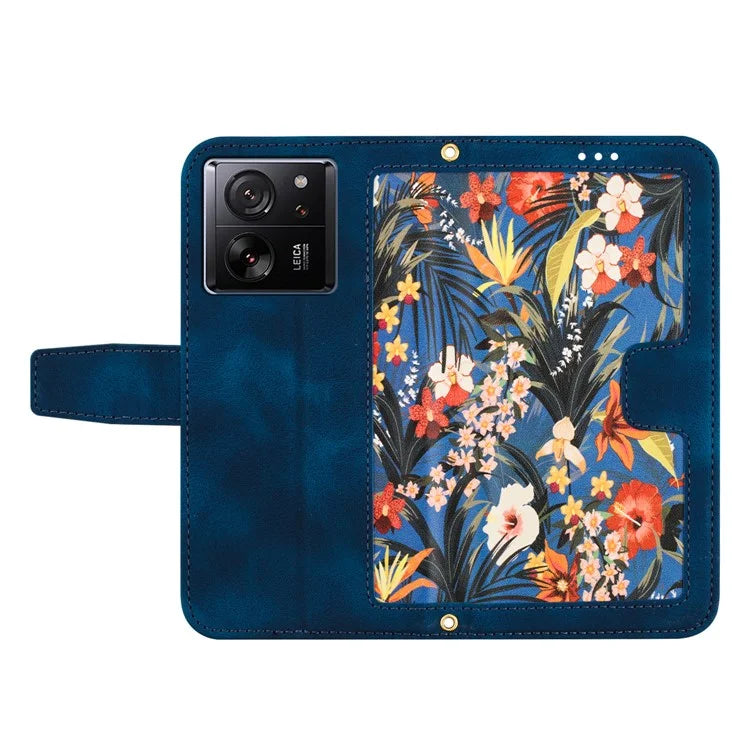 For Xiaomi 13T / 13T Pro Case with Card Slots Pattern Printed Phone Leather Cover