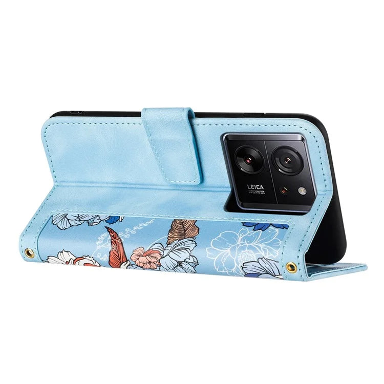 For Xiaomi 13T / 13T Pro Case with Card Slots Pattern Printed Phone Leather Cover