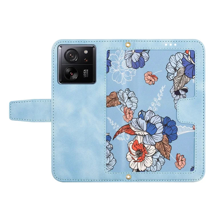 For Xiaomi 13T / 13T Pro Case with Card Slots Pattern Printed Phone Leather Cover