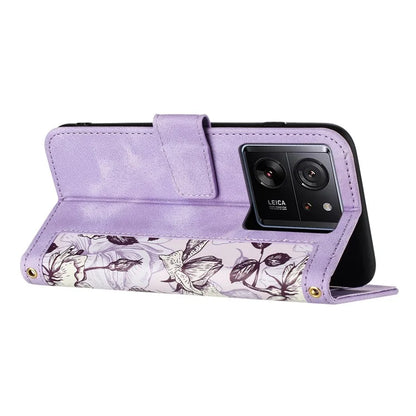 For Xiaomi 13T / 13T Pro Case with Card Slots Pattern Printed Phone Leather Cover