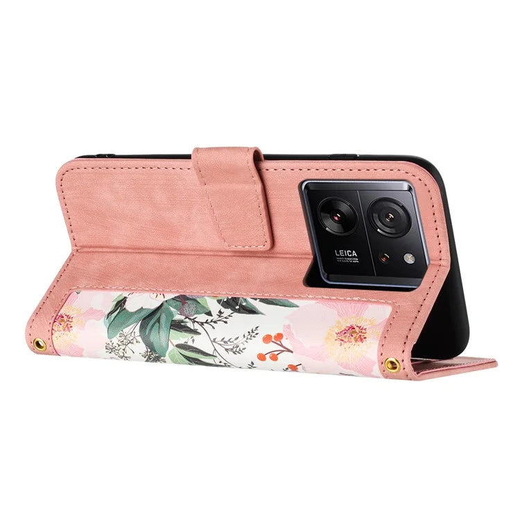 For Xiaomi 13T / 13T Pro Case with Card Slots Pattern Printed Phone Leather Cover