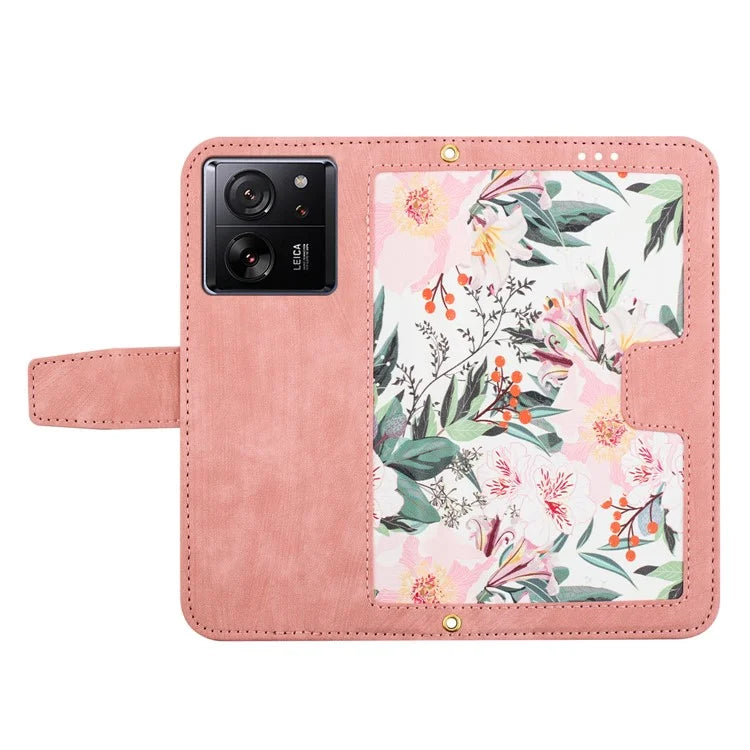 For Xiaomi 13T / 13T Pro Case with Card Slots Pattern Printed Phone Leather Cover