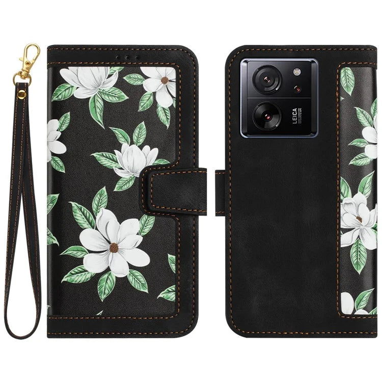For Xiaomi 13T / 13T Pro Case with Card Slots Pattern Printed Phone Leather Cover