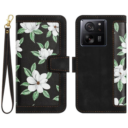 For Xiaomi 13T / 13T Pro Case with Card Slots Pattern Printed Phone Leather Cover