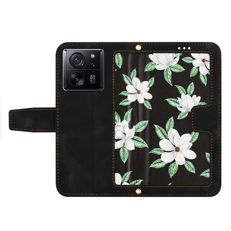 For Xiaomi 13T / 13T Pro Case with Card Slots Pattern Printed Phone Leather Cover