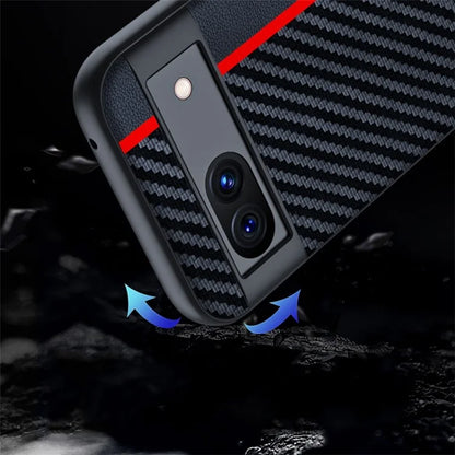 For Google Pixel 8a Case Slim PU Leather+PC Carbon Fiber Texture Phone Cover