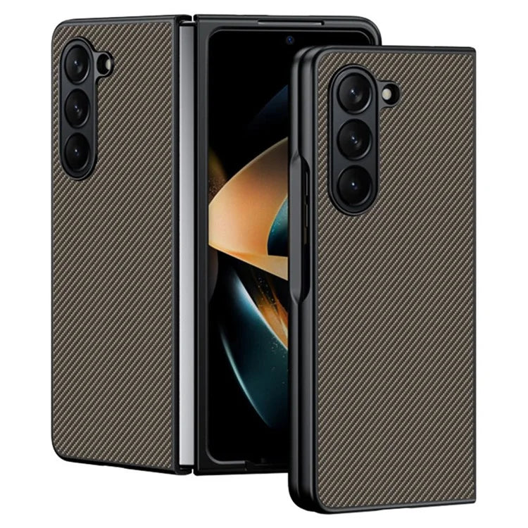 For Samsung Galaxy Z Fold6 5G Case Carbon Fiber Texture PU + PC Phone Cover