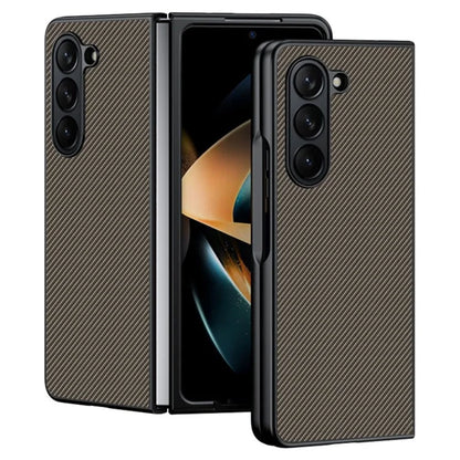 For Samsung Galaxy Z Fold6 5G Case Carbon Fiber Texture PU + PC Phone Cover