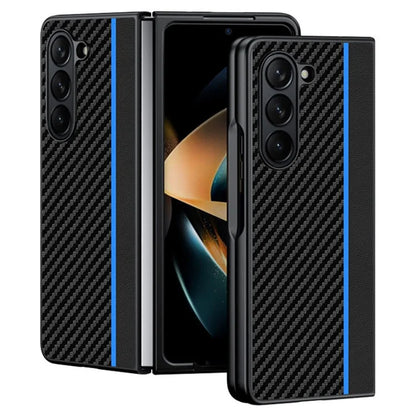 For Samsung Galaxy Z Fold6 5G Case Carbon Fiber Texture PU + PC Phone Cover