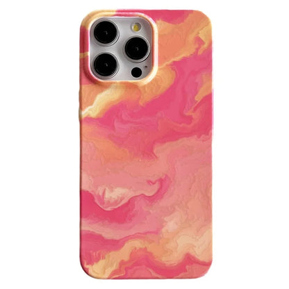ARU For iPhone 13 Pro Case Water Transfer Printing Marble Pattern TPU Soft Phone Cover