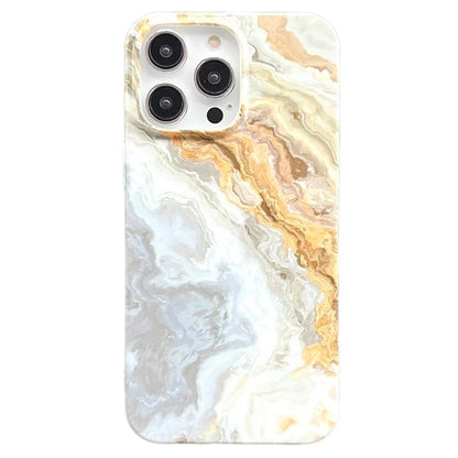 ARU For iPhone 13 Pro Case Water Transfer Printing Marble Pattern TPU Soft Phone Cover