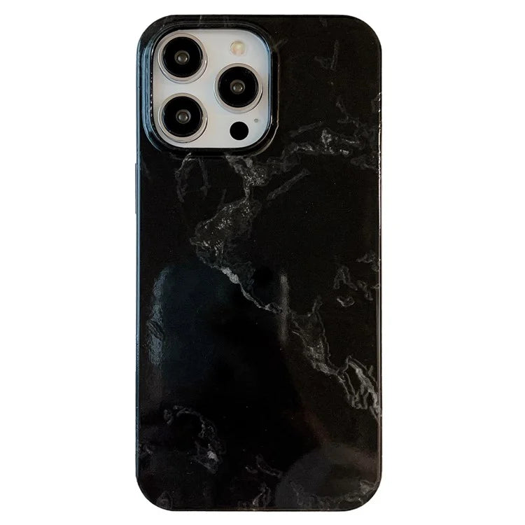 ARU For iPhone 13 Pro Case Water Transfer Printing Marble Pattern TPU Soft Phone Cover