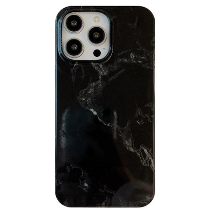 ARU For iPhone 13 Pro Case Water Transfer Printing Marble Pattern TPU Soft Phone Cover