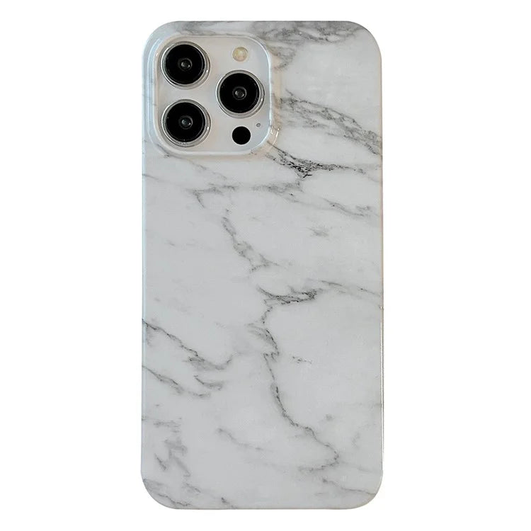 ARU For iPhone 13 Pro Case Water Transfer Printing Marble Pattern TPU Soft Phone Cover