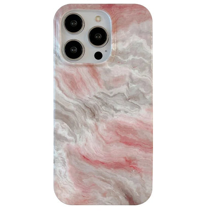 ARU For iPhone 15 Pro Max Marble Pattern Case Water Transfer Printing TPU Phone Cover