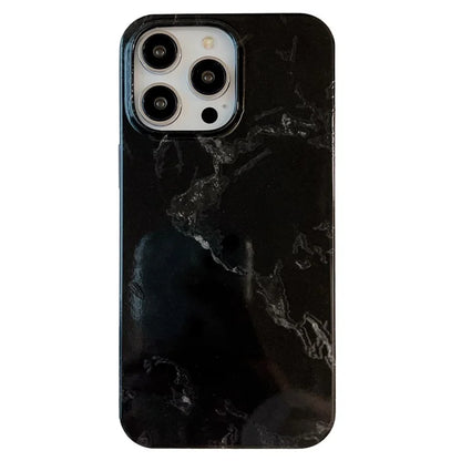 ARU For iPhone 15 Pro Max Marble Pattern Case Water Transfer Printing TPU Phone Cover