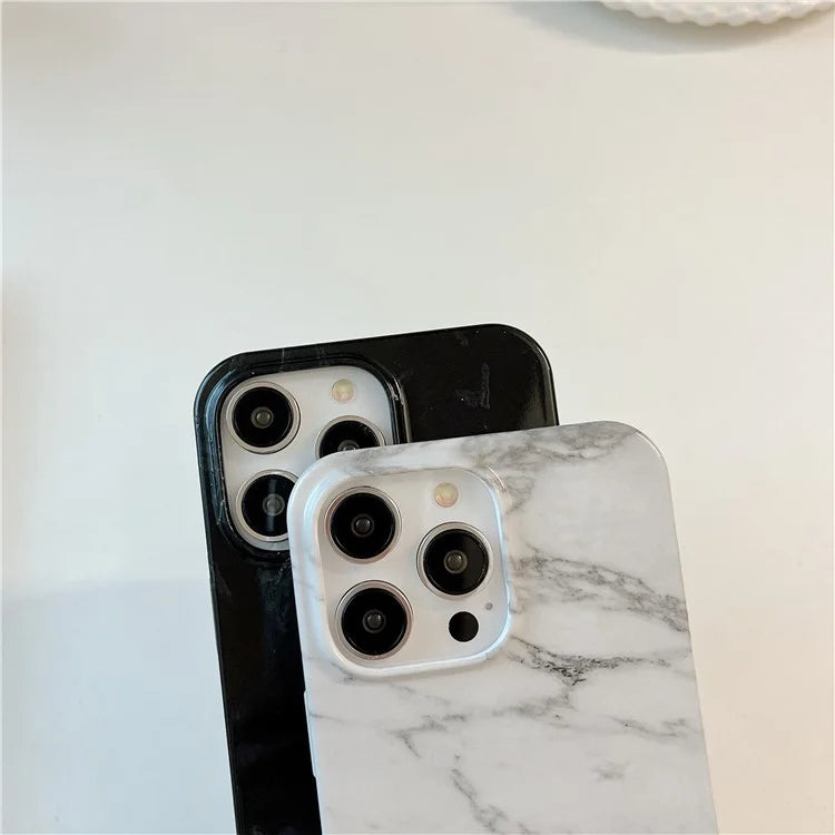 ARU For iPhone 15 Pro Max Marble Pattern Case Water Transfer Printing TPU Phone Cover